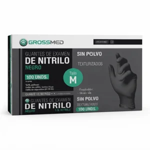GUANTES DE NITRILO NEGRO ONYX X 100 UNID TALLA M (GROSSMED)