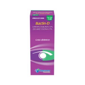 BACTIN-D GTAS OFT (CIPROFLOXACINA 3% DEXAMETASONA 0.1%) (CAPSUVEN)