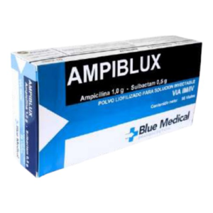 AMPIBLUX 1 GR / 5 G (AMPICILINA + SULBATAN) X 1 AMP (BLUE MEDICAL)