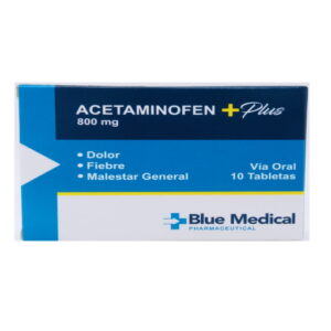 ACETAMINOFEN PLUS 800MG X 10 TAB (BLUE MEDICAL) (TABLETAS)
