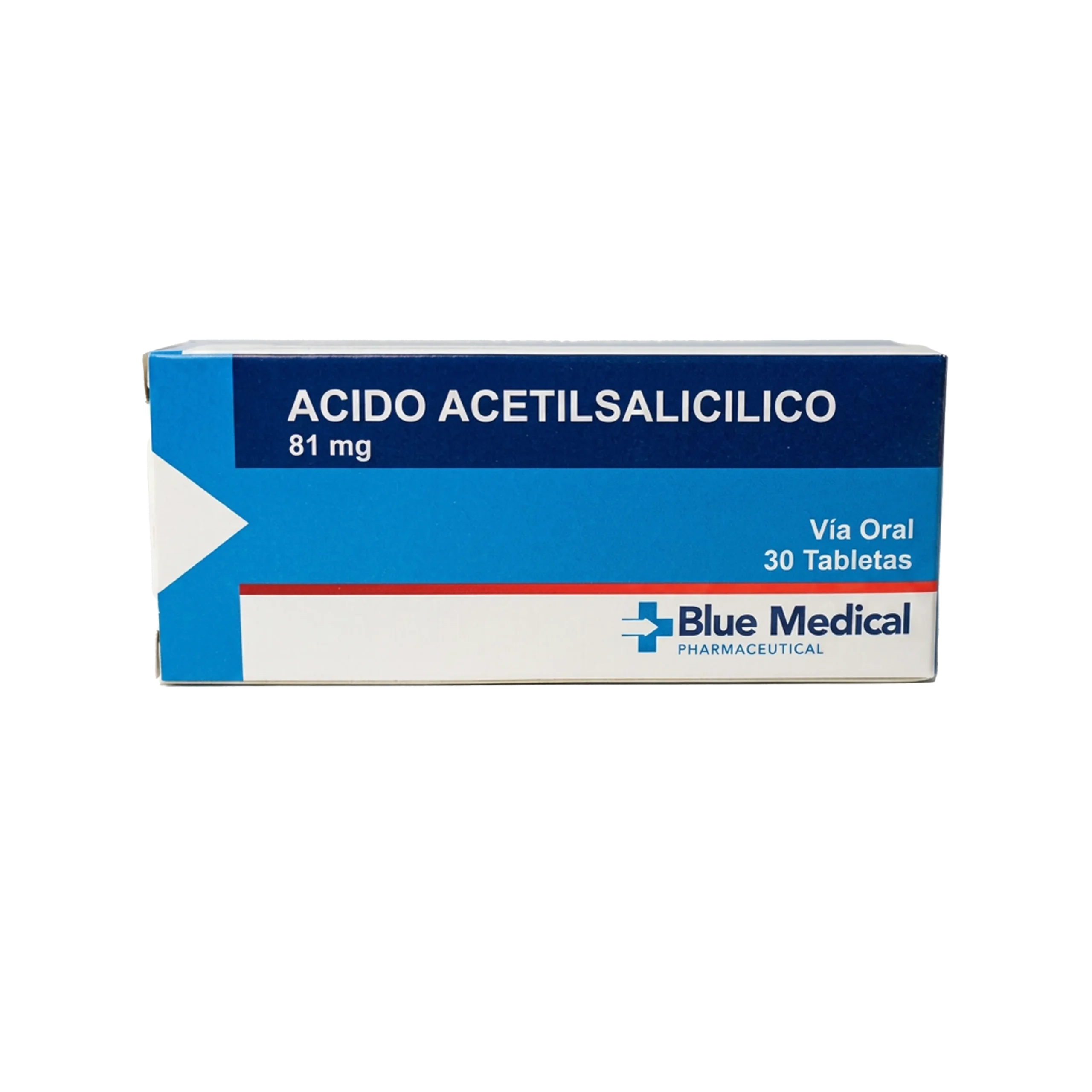 ACIDO ACETILSALICILICO 81MG X 30 TAB BLUE MEDICAL (TABLETAS)