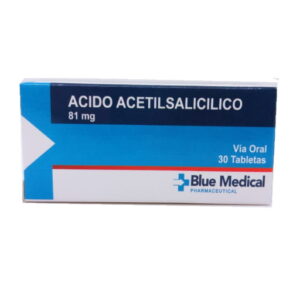 ACIDO ACETILSALICILICO 81MG X 30 TAB BLUE MEDICAL (TABLETAS)