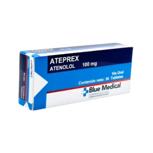 ATEPREX 100MG X 30 TAB (ATENOLOL) (BLUE MEDICAL)(TABLETAS)