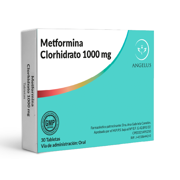 METFORMINA CLORHIDRATO 1000 MG X 30 TAB (ANGELUS)