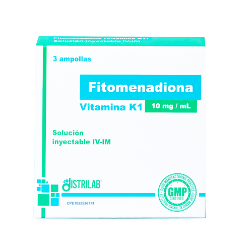 FITOMENADIONA 10 MG X 1 AMP (VITAMINA K) (DISTRILAB)
