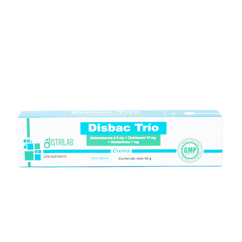 DISBAC TRIO x 40 GR CREMA (BETAMETASONA + CLOTRIMAZOL + GENTAMICINA) (DISTRILAB)