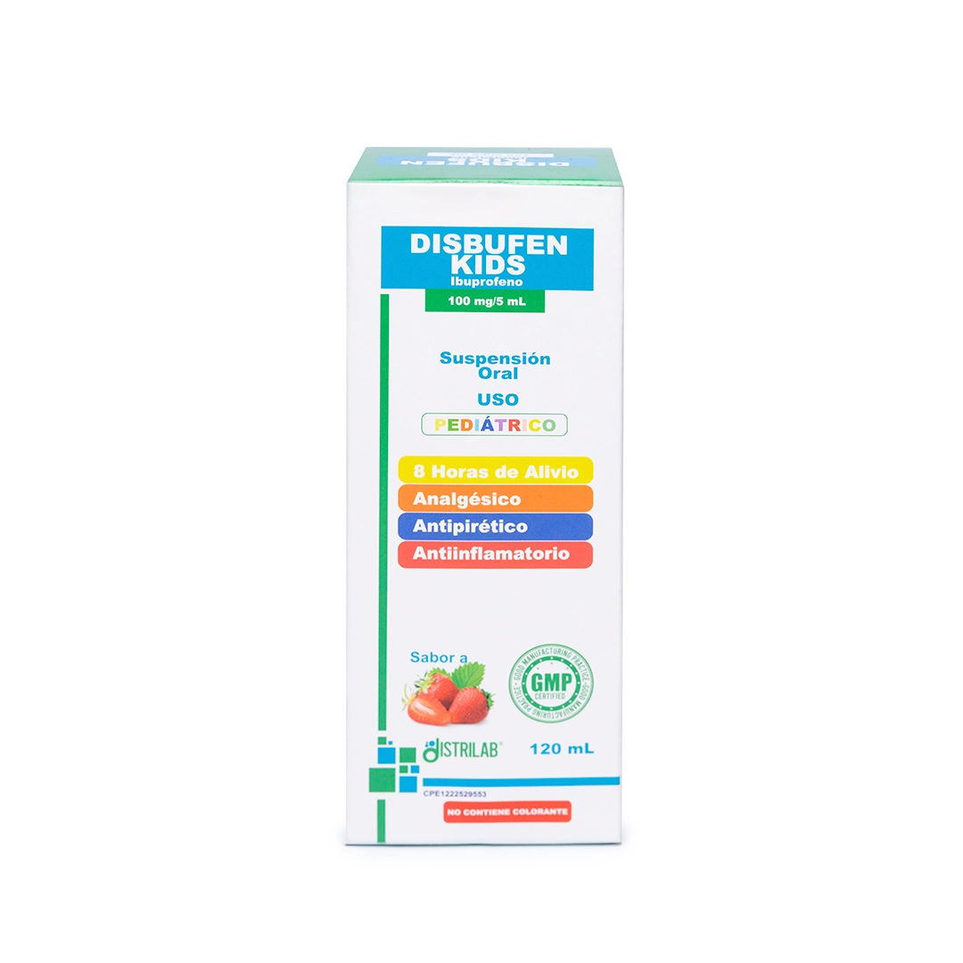 DISBUFEN KIDS 100MG/5ML X 120ML SUSP (IBUPROFENO)(DISTRILAB)