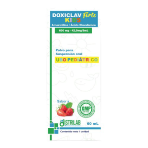 DOXICLAV FORTE KIDS 600MG-42.9MG X 60ML JBE PED (AMOXICILINA-CLAVULANICO)(DISTRI