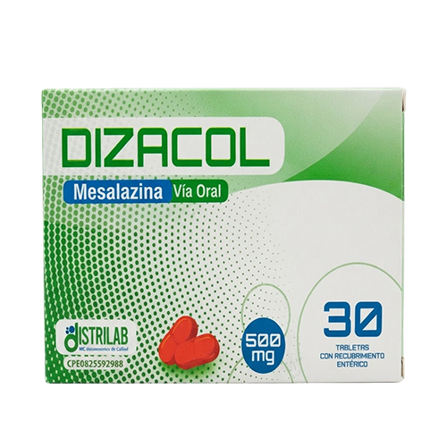 DIZACOL 500 MG X 30 TAB (MESALAZINA) (DISTRILAB)