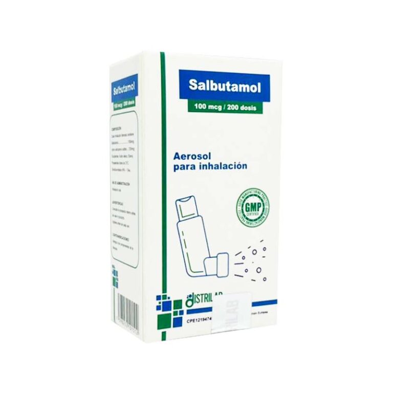 SALBUTAMOL 100MCG/DOSIS X 200 DOSIS INHALADOR (DISTRILAB)