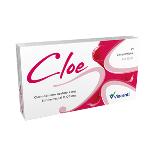 CLOE CLORMADINONA 2MG / ETINILESTRADIOL 0.03MG X 21 TAB (VINCENTI) (TABLETAS)