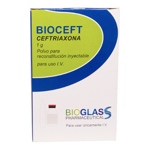 BIOCEFT AMP 1GR I.M X 1 AMP (CEFTRIAXONA)(BIOGLASS)(AMPOLLA)