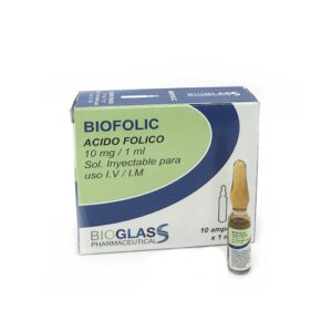 BIOFOLIC ACIDO FOLICO 10MG/1ML I.V I.M AMP (BIOGLASS) (AMPOLLAS)