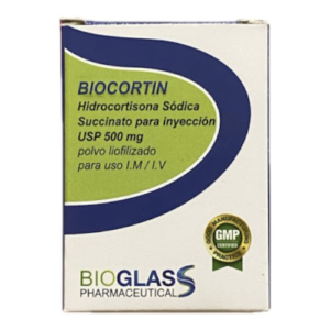 BIOCORTIN HIDROCORTISONA 500MG X 1 AMP (BIOGLASS)