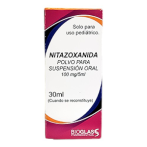 NITAZOXANIDA 100MG/ML X 30ML PLV SUSP BIOGLASS (JARABES)