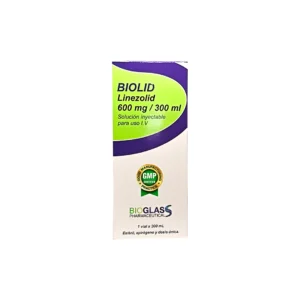 BIOLID 600 MG / 300 ML  SOLUCION INYECTABLE I.V (LINEZOLID)(BIOGLAS)