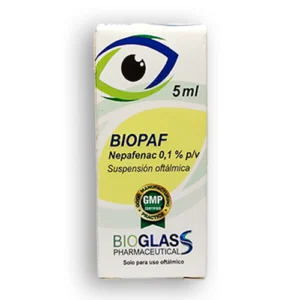 BIOPAF 0.1% SUSP OFT. 5 ML (NEPAFENAC)(BIOGLASS)