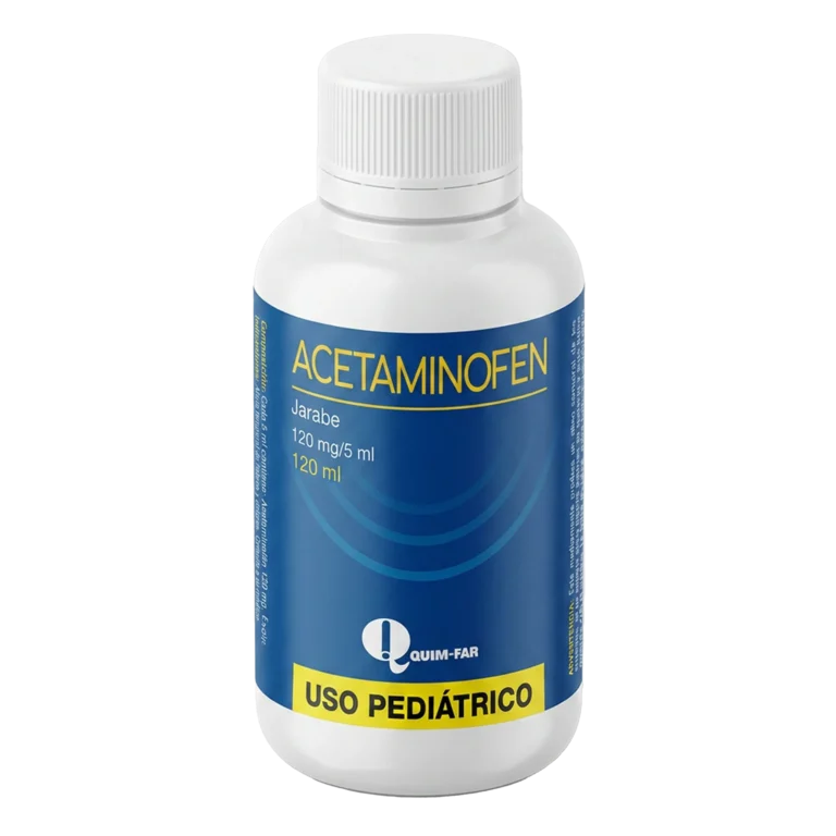 ACETAMINOFEN 120MG/5ML JBE PED X 120ML (QUIM-FAR)(JARABES)