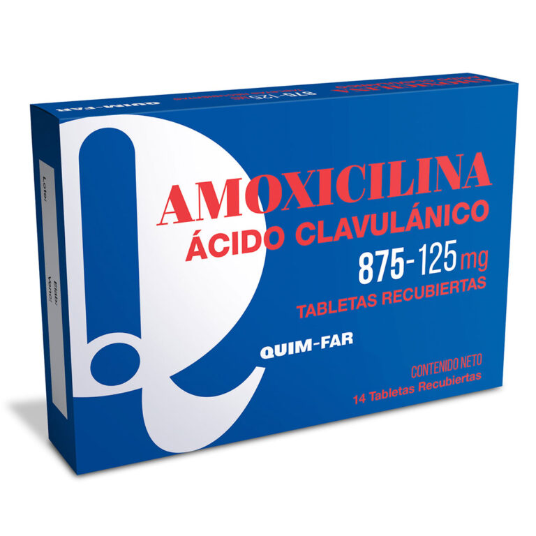 AMOXICILINA + ACIDO CLAVULANICO 875 MG / 125 MG X 14 TAB (QUIM-FAR)