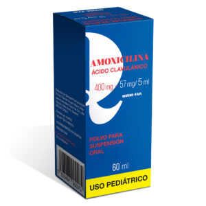 AMOXICILINA + ACIDO CLAVULANICO 400 MG – 57 MG X 60 ML (QUIM-FAR)