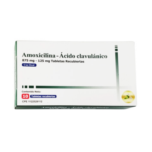AMOXICILINA + AC CLAVULANICO 875 MG/125 MG X 10 TAB (DAC55)