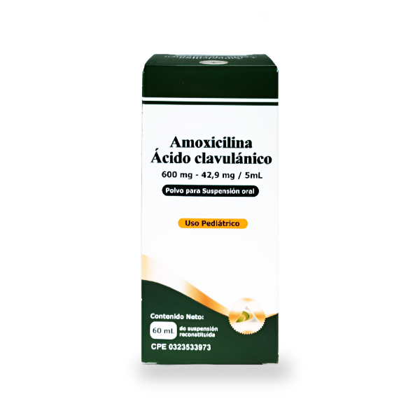 AMOXICILINA + AC CLAVULANICO 600MG – 42,90 / 5ML 60ML (DAC55) (JARABES)