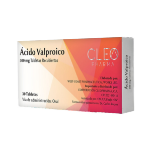 VASTRON 500MG X 30 TAB (ACIDO VALPROICO)  (CLEO)(TABLETAS)