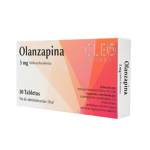 OLANZAPINA 5MG X 30 TAB (CLEO PHARMA) (TABLETAS)