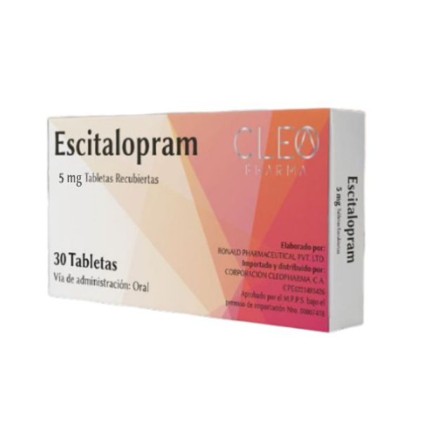 ESCITALOPRAM 5MG X 30 TAB (CLEO)