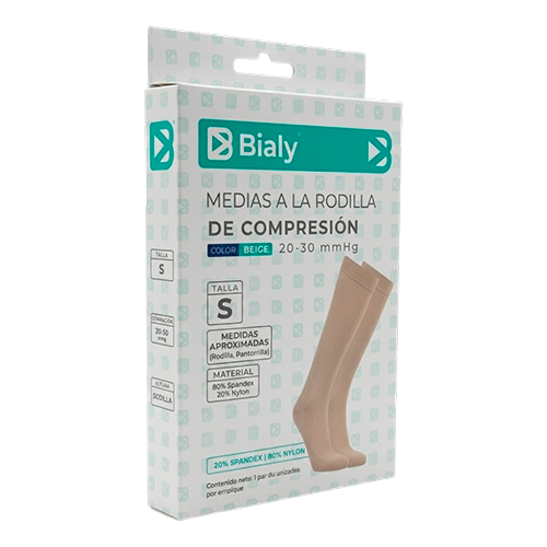 MEDIAS DE COMPRESION 20-30MMHG A LA RODILLA TALLA S (BIALY) (MMQ)