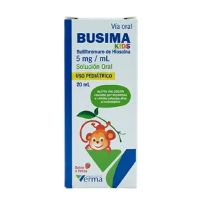 BUSIMA KIDS 5MG/ML X 20 ML SOLUCION ORAL (BUTILBROMURO DE HIOSCINA)(VERMA)