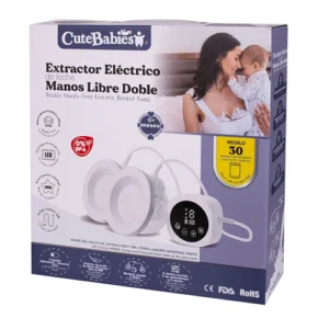 EXTRACTOR DE LECHE ELECTRICO MANOS LIBRES DOBLE (CUTE BABIES)