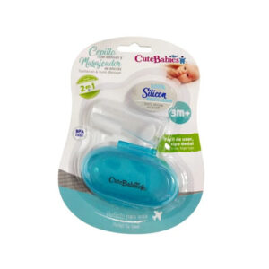 CEPILLO DE DIENTES Y MASAJEADOR DE ENCIAS 2 EN 1 (CUTE BABIES)