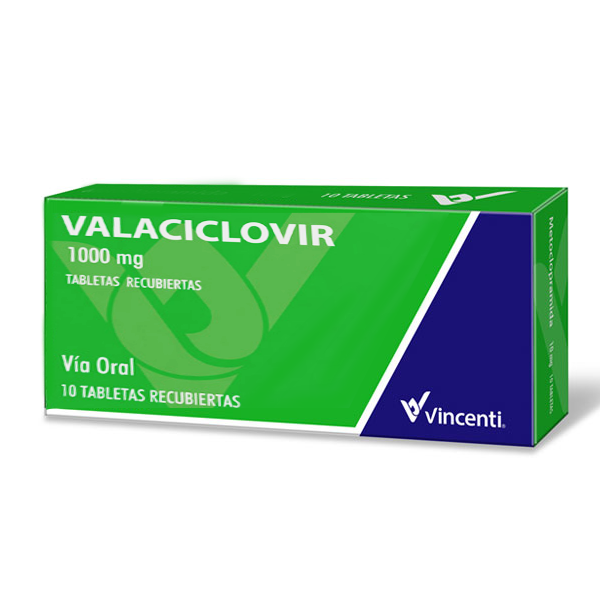 VALACICLOVIR 1000MG X 10 TAB (VINCENTI)(TABLETAS)