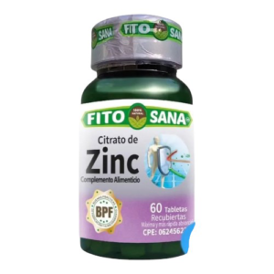 CITRATO DE ZINC X 60 TABLETAS (FITOSANA)