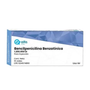 BENCILPENICILINA BENZATINICA 1200 UI SOL INY X 1 AMP ALFA