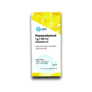 PARACETAMOL 1G/100ML AMP INFUSION I V (ALFA)