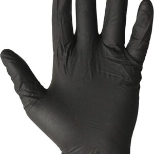GUANTES DE NITRILO NEGROS TALLA S X 100 UND (AKERMED)