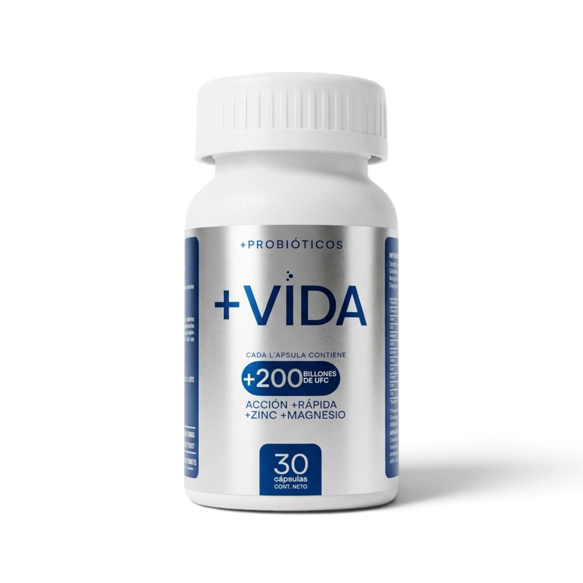 + VIDA +200 BILLONES ZINC/MAGNESIO X 30 CAP (PROBIOTICO) (BIOBLAS)