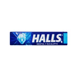 CARAMELO HALLS MENTOL Y EUCALIPTO 25,2G (AZUL)