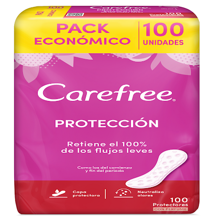 PROTECTORES DIARIOS CON PERFUME X 100 UND (CAREFREE)