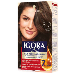 TINTE PARA CABELLO COLOR 5-0 CASTAÑO CLARO X 50 ML (IGORA)
