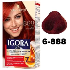 TINTE PARA CABELLO COLOR 6-888 RUBI APASIONADO X 50 ML (IGORA)