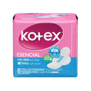 KOTEX TOALLAS SANITARIAS ESENCIAL X 8 UND