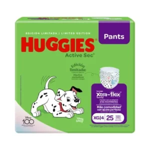 PAÑAL HUGGIES ACTIVE SEC TALLA G X 25 UNIDADES PANTS (VERDE)