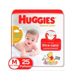 PAÑAL HUGGIES ROJO X 25 UNID TALLA M (NATURAL CARE)