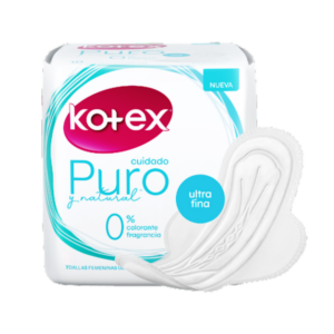 KOTEX TOALLAS SANITARIAS ULTRA FINAS CUIDADO PURO Y NATURAL X 10 UND