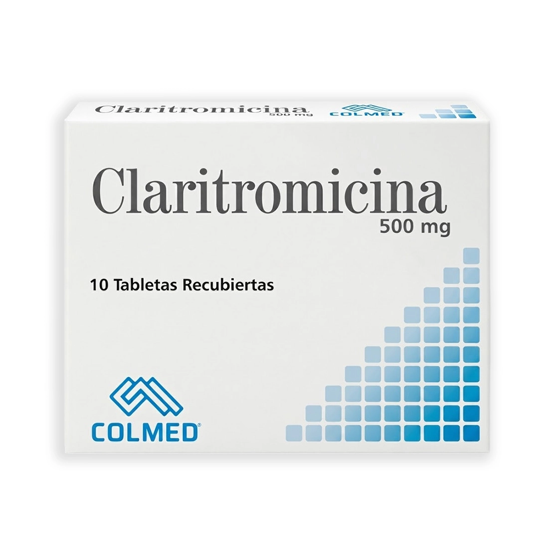 CLARITROMICINA 500MG X 10 TAB (COLMED) (TABLETAS)