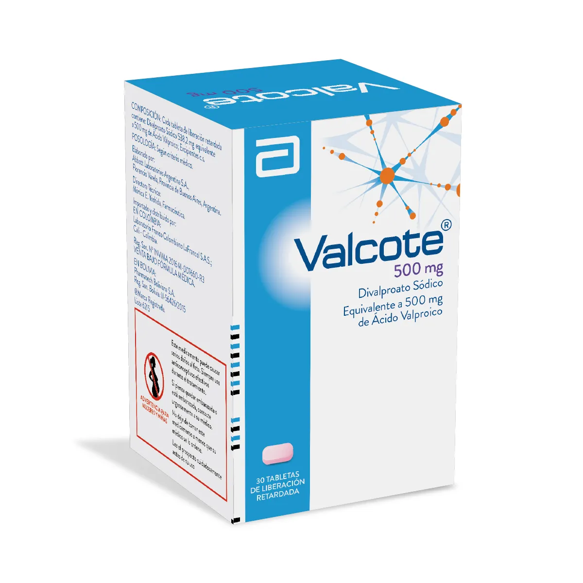 VALCOTE ER 500 MG X 30 TAB (ACIDO VALPROICO)(ABBOT)