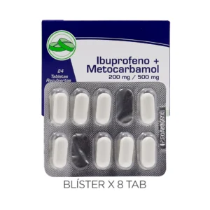 IBUPROFENO + METOCARBAMOL 200MG/500MG X 8 TAB (COASPHARMA)